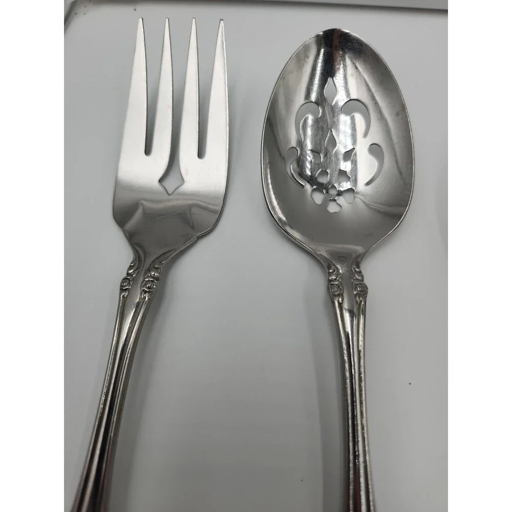 Oneida Community BRAHMS Serving (9pc Set) Tablespoon Fork Casserole Stainless